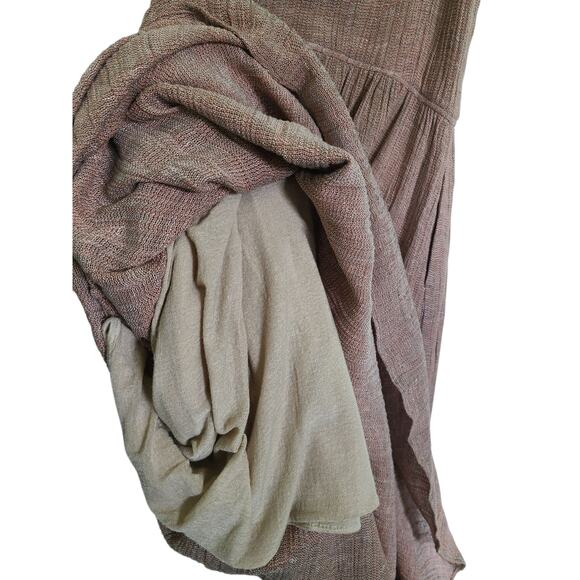Jeana Sohn Brown Multicolor Linen Cotton Midi Dress Size 1 - Picture 8 of 10